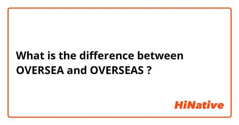 verseas|oversea vs overseas.